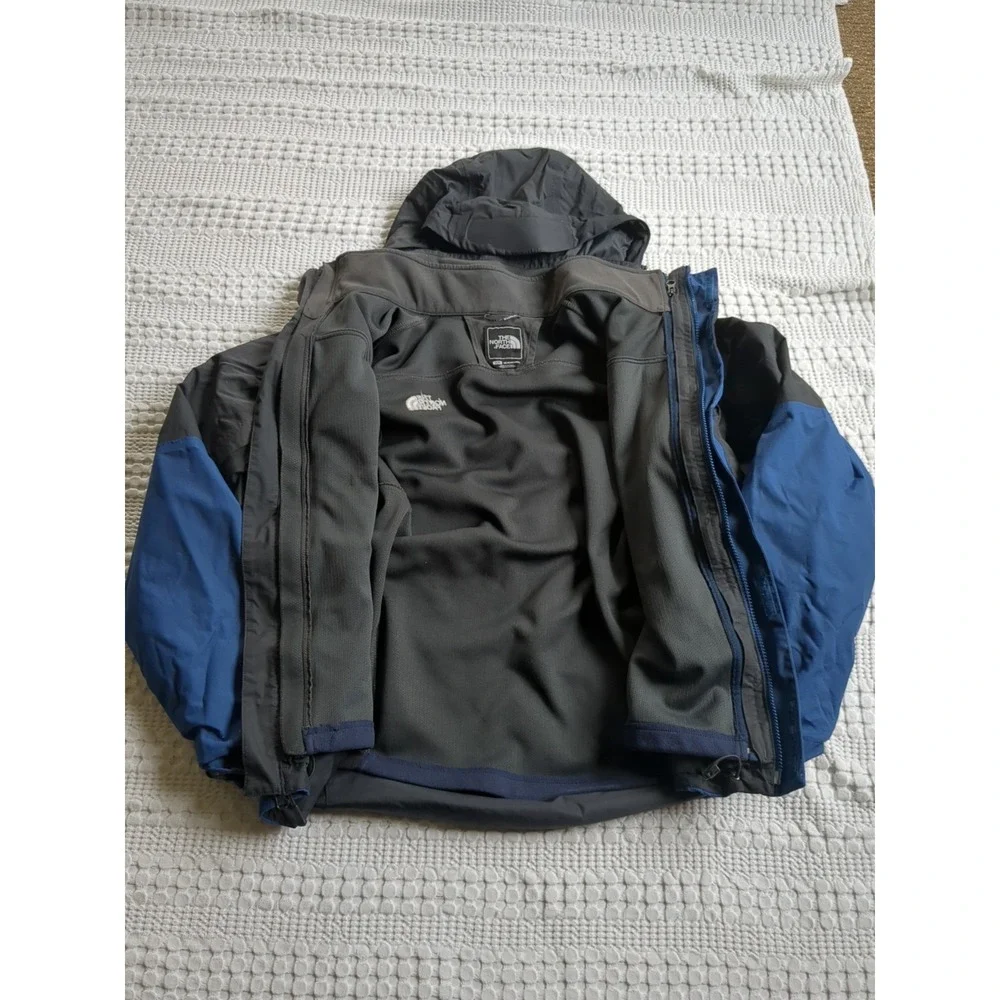 The North Face Hyvent 3 In 1 Jacket‎ Blue Gray Mens Sz Small Waterproof Ski